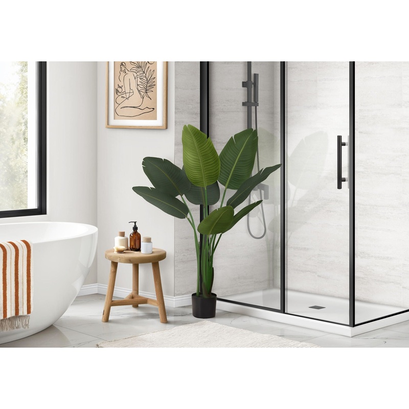 44 Tall, Artificial Plant, Bird Of Paradise Tree, Indoor, Faux, Fake, Floor, Greenery, Potted, Decorative – Green / Black