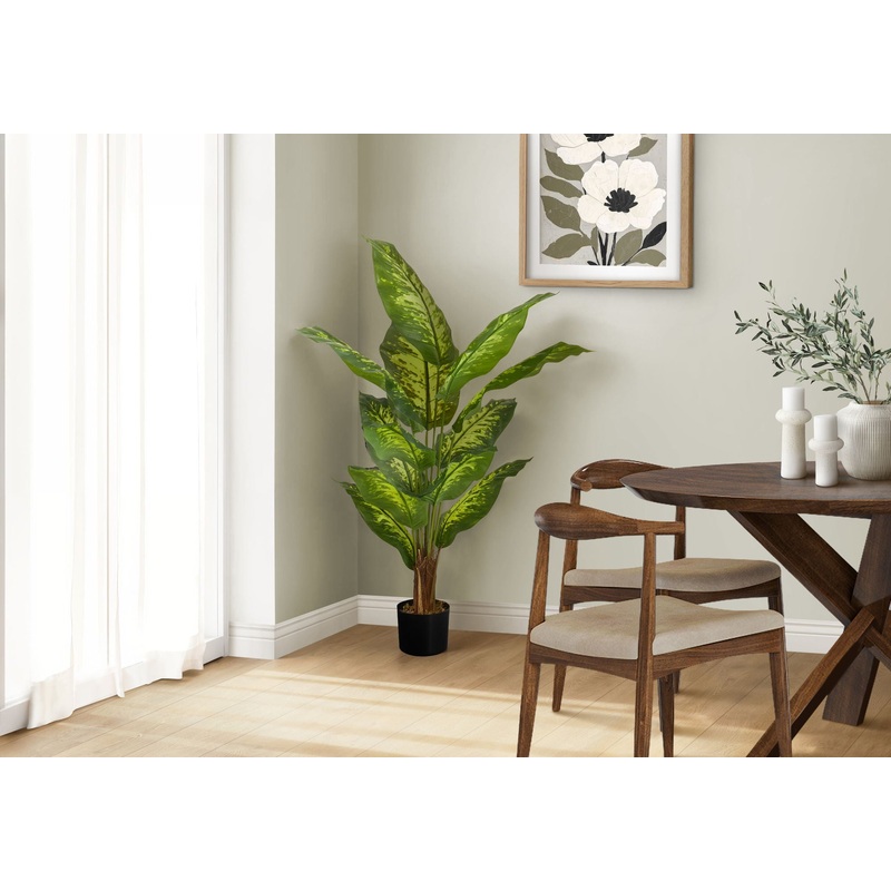 47 Tall, Artificial Plant, Evergreen Tree, Indoor, Faux, Fake, Floor, Greenery, Potted, Real Touch, Decorative – Green / Black