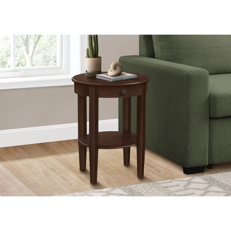 Accent Table, 2 Tier, Transitional – Espresso