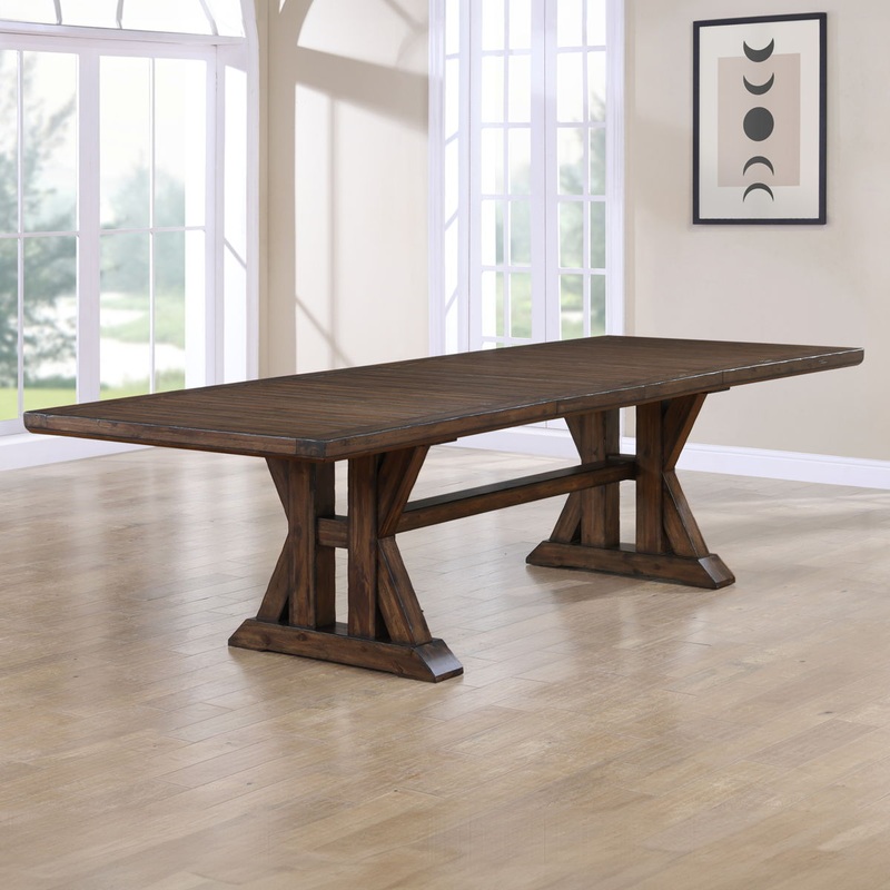 Auburn – Table With 2 / 20 Table Leaves – Dark Brown