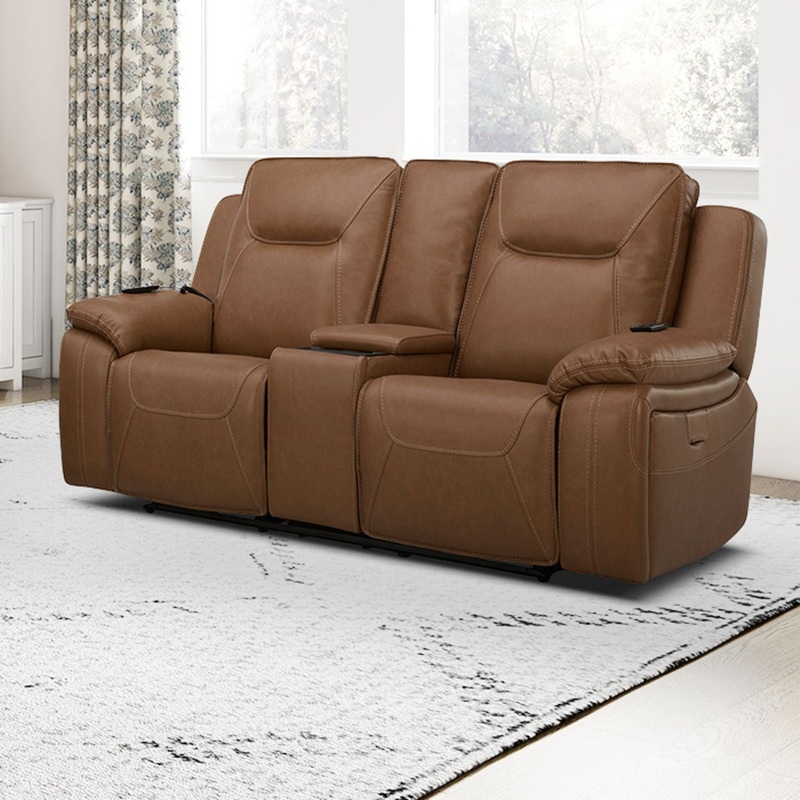 Callihan – Loveseat With Console P3 & ZW – Brown