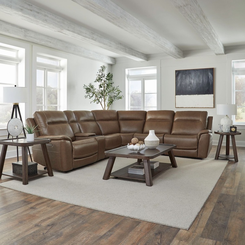 Collins – 6 Piece Sectional – Brown