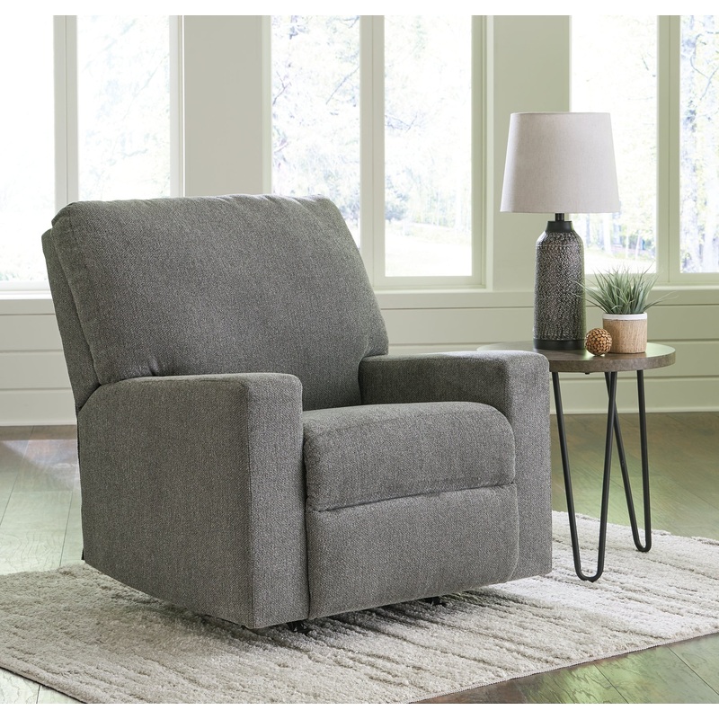 Deltona Rocker Recliner|Parchment|Graphite