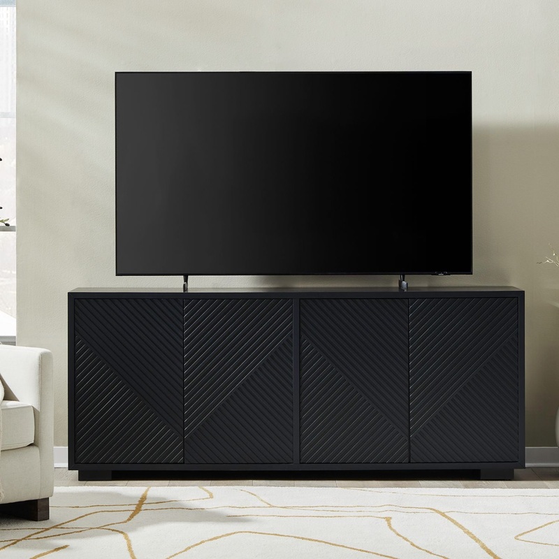 Easton – 82 TV Console|Black|White