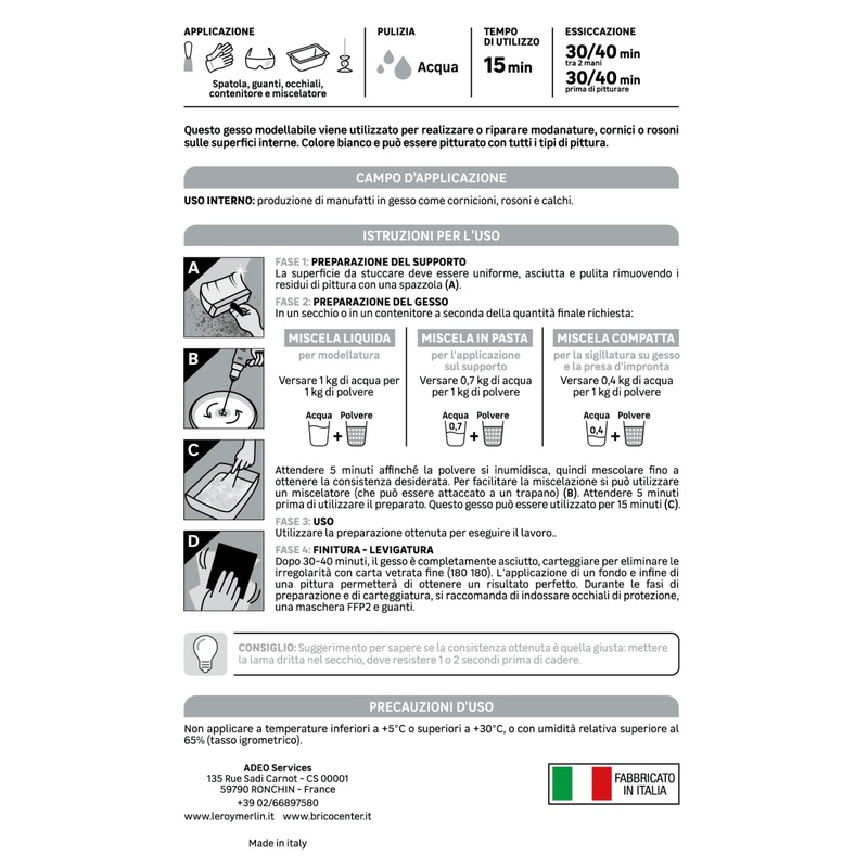 GESSO ALABASTRINO AXTON 2 KG