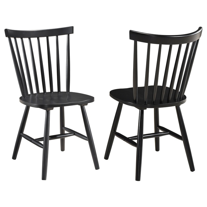 Hollyoak – Windsor Wood Dining Side Chair (Set of 2) – Black
