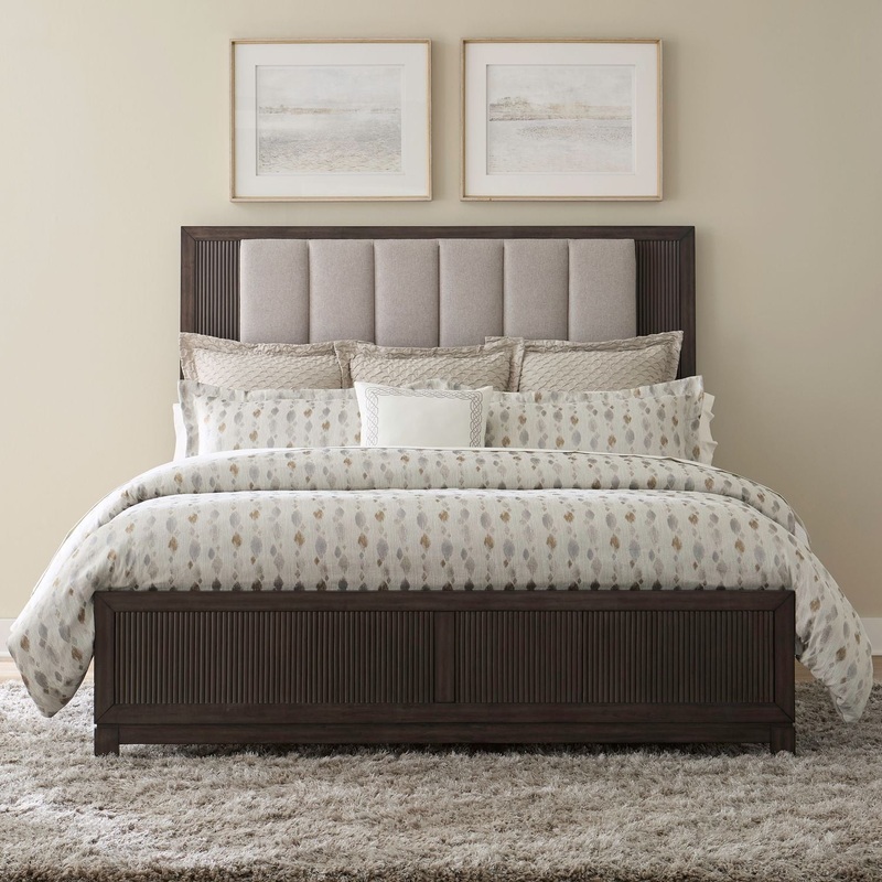 Modern Edge – Upholstered Bed|Dark Brown|King|Queen