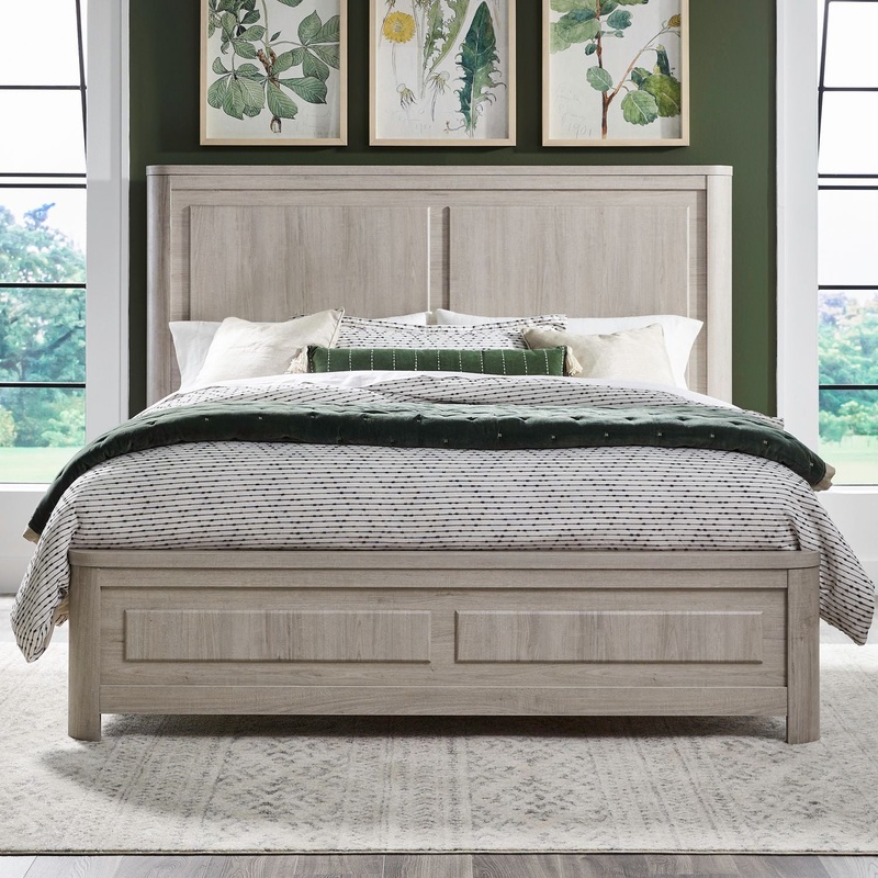 Modern Play – Panel Bed|White|King|Queen