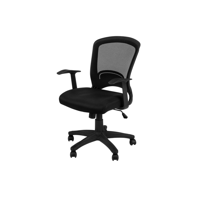 Office Chair, Adjustable Height, Swivel, Ergonomic, Armrests, Mesh – Black