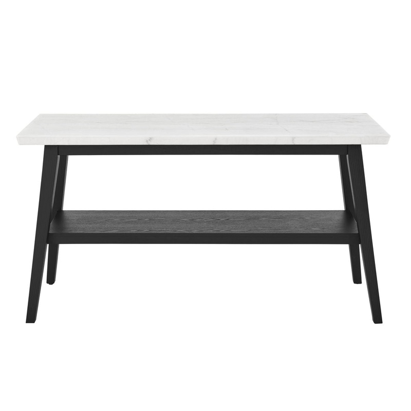 Vida – Marble Top Sofa Table – Black / White