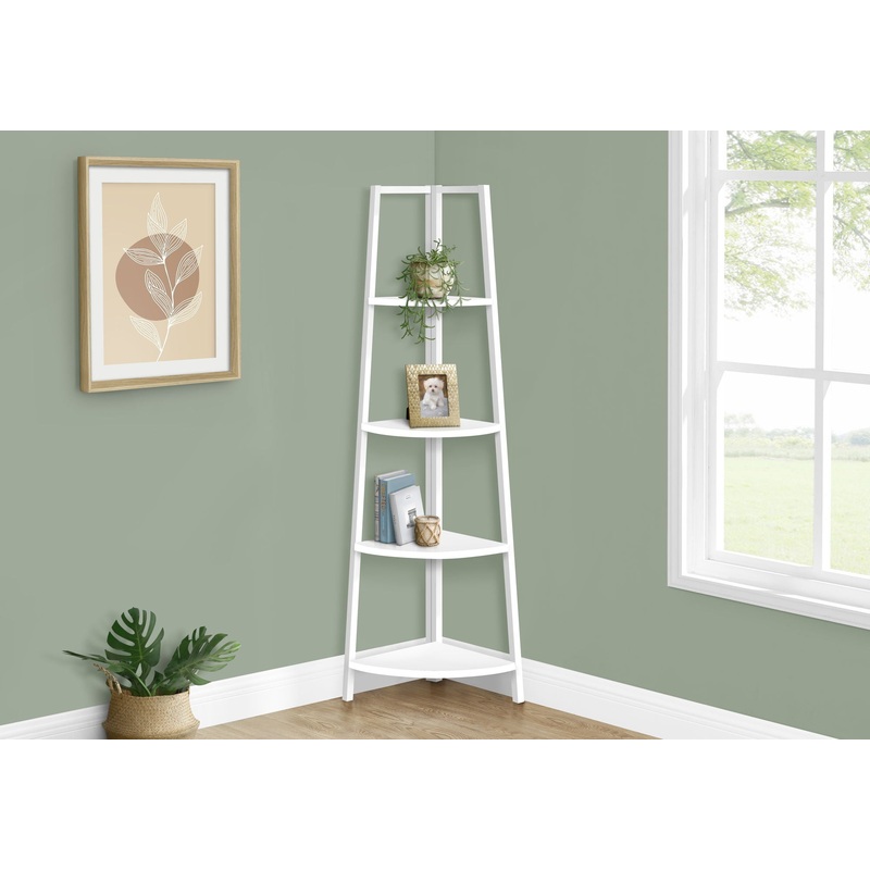 Bookshelf, Etagere, Corner, 4 Tier, Office, Contemporary & Modern