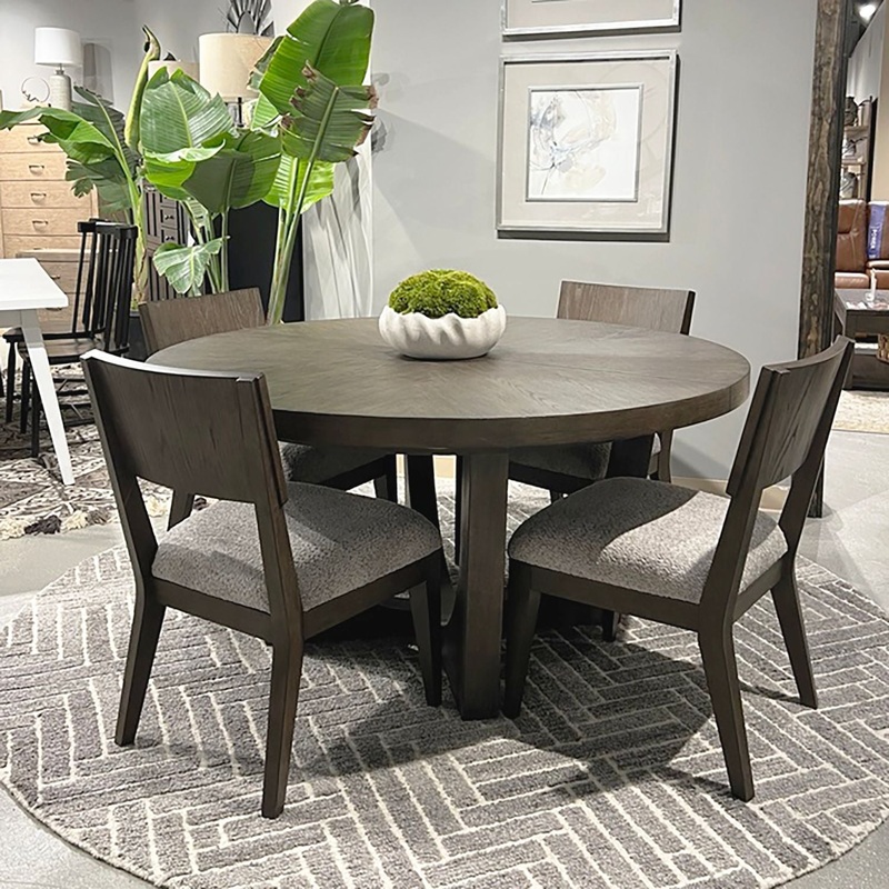 Cascade Falls – 5 Piece Pedestal Table Set – Brown