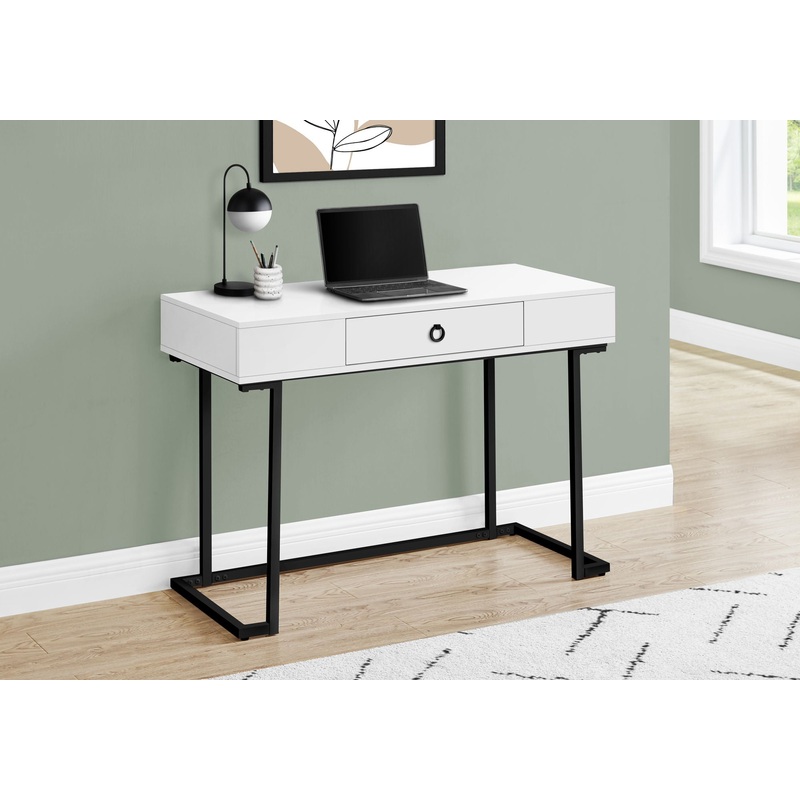 Computer Desk For Home Office, Glossy, Storage Drawer