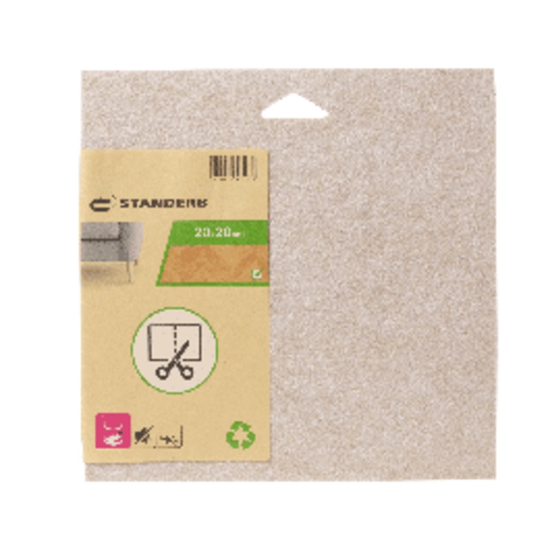 FELT PADS 4MM ADHESIVE 200X200MM BC 1PCS