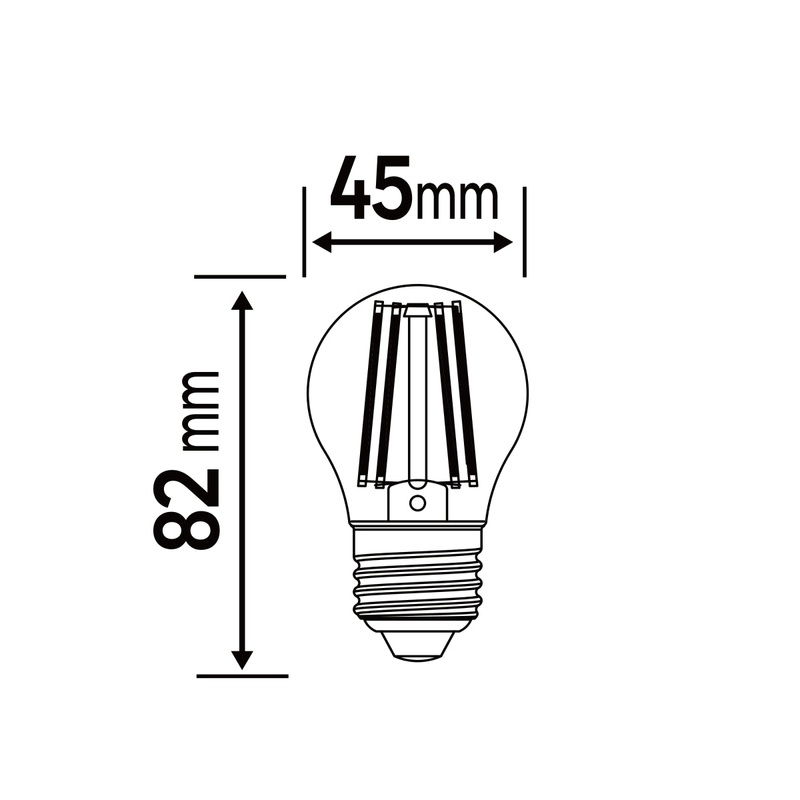 LAMPADINA LED E27 =40W SFERA TRASPARENTE LUCE NATURALE