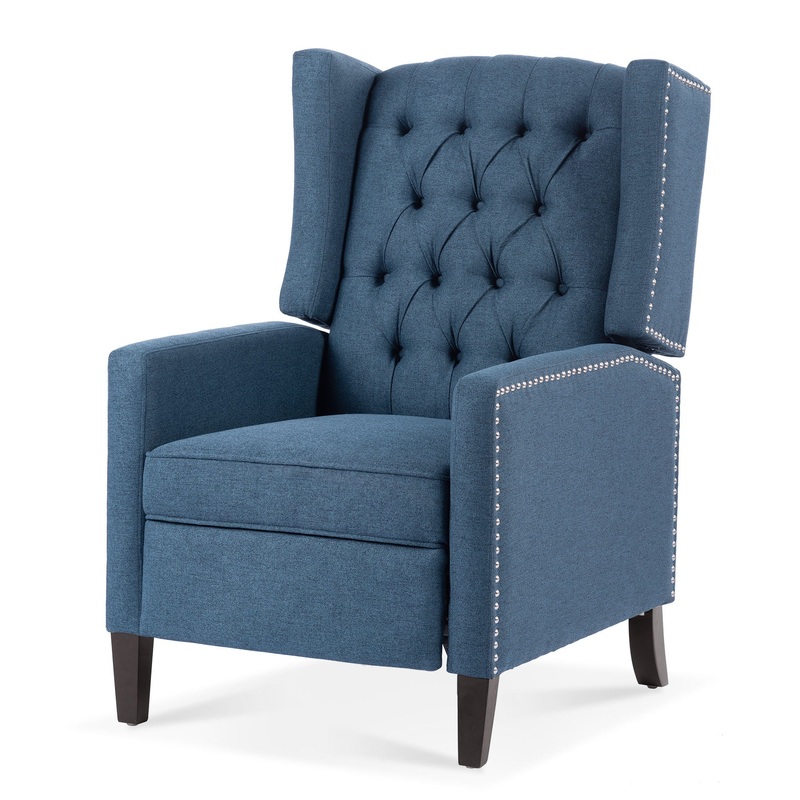 Manual Wing Chair Recliner|Blue|Black|Dark Gray|Beige