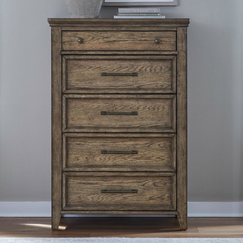 Carolina Park – 5 Drawer Chest – Brown