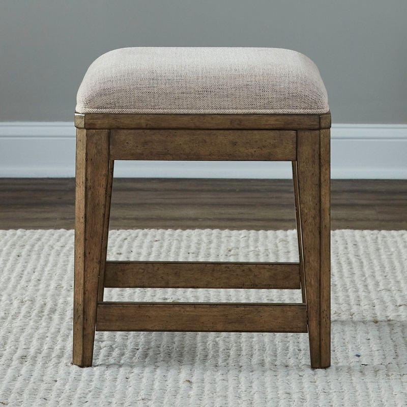 Carolina Park – Upholstered Console Stool – Brown