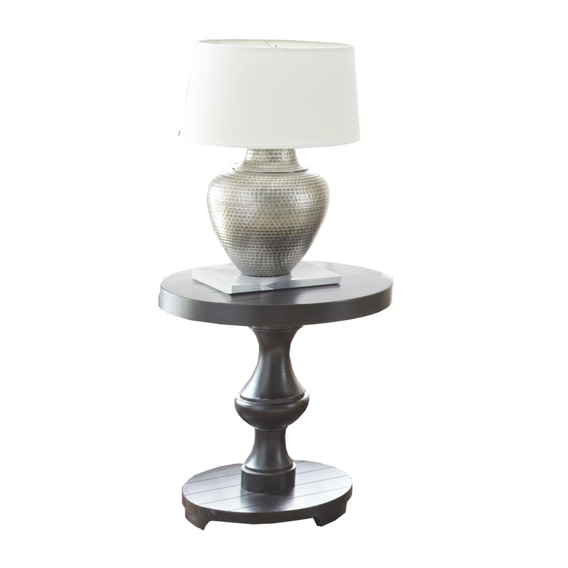 Dory – Round End Table|Dark Brown|Light Brown