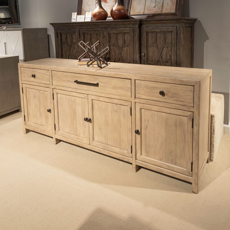 Proximity Place – 82 TV Console – Barley Buff