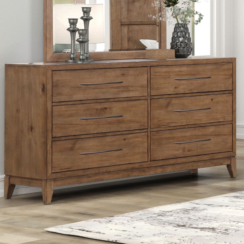 Shaker Lakes – 6 Drawer Dresser – Brown