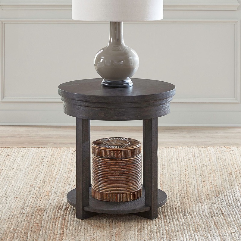 Weston – Round End Table – Brown