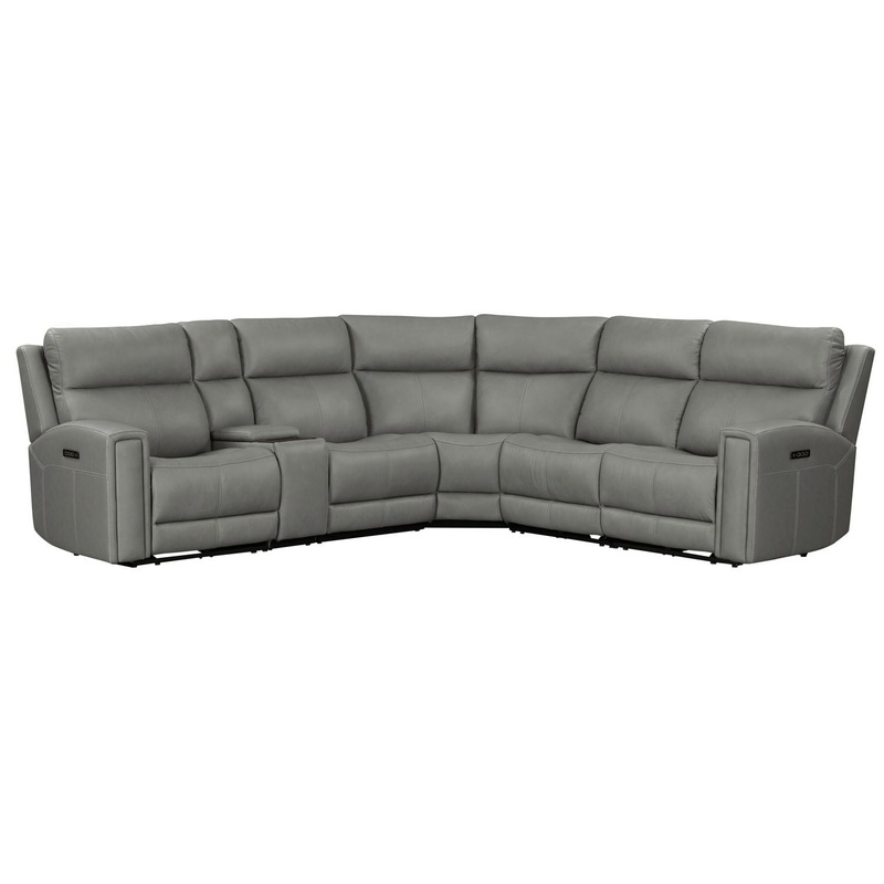 Camden – 6 Piece Sectional|Gray|Dark Brown