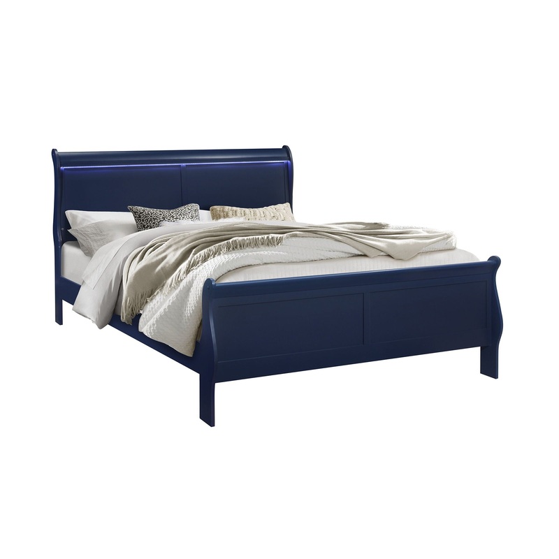 Charlston – Bed With LED|Blue|White|King|Twin