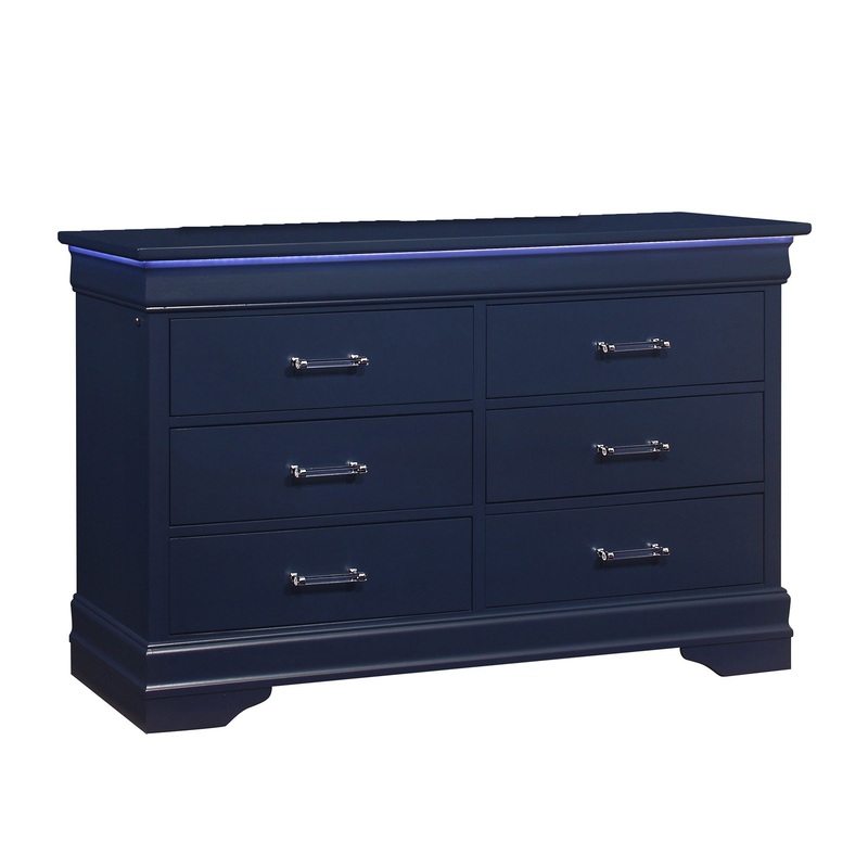 Charlston – Dresser With LED|White|Blue