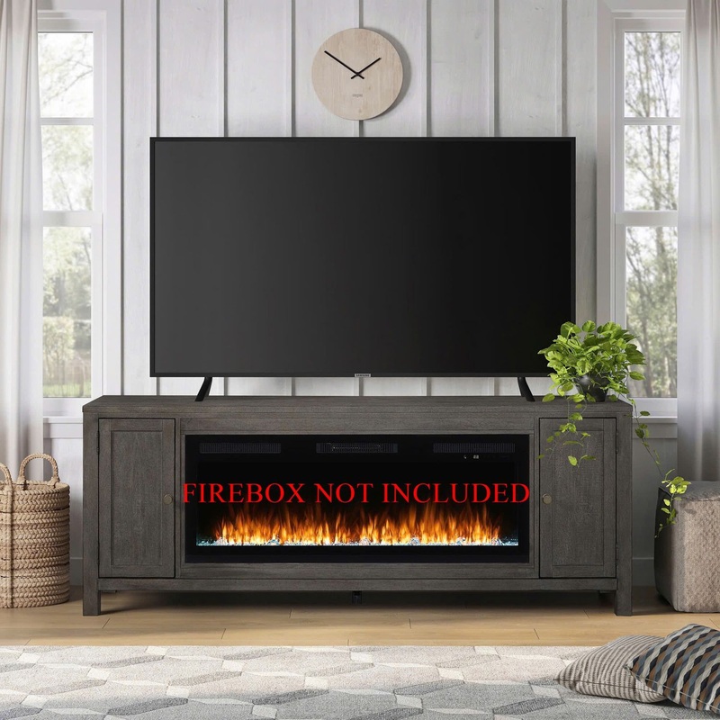 Fireplace TV Consoles – 78 Fireplace TV Console FTS – Dark Brown