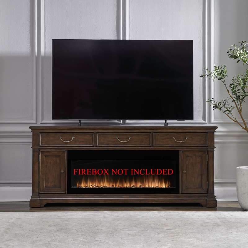 Fireplace TV Consoles – 84 Fireplace TV Console FTS – Brown