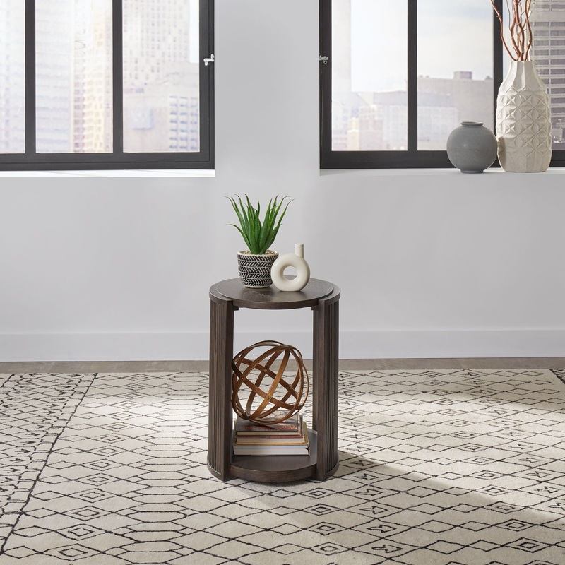 City View – Chairside Table – Coffee Bean