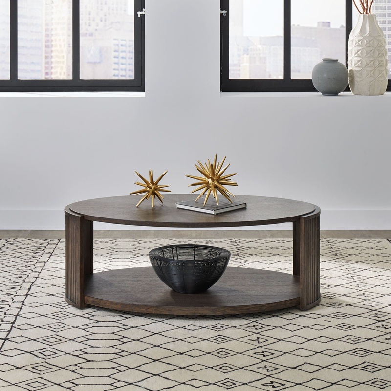 City View – Oval Cocktail Table – Coffee Bean