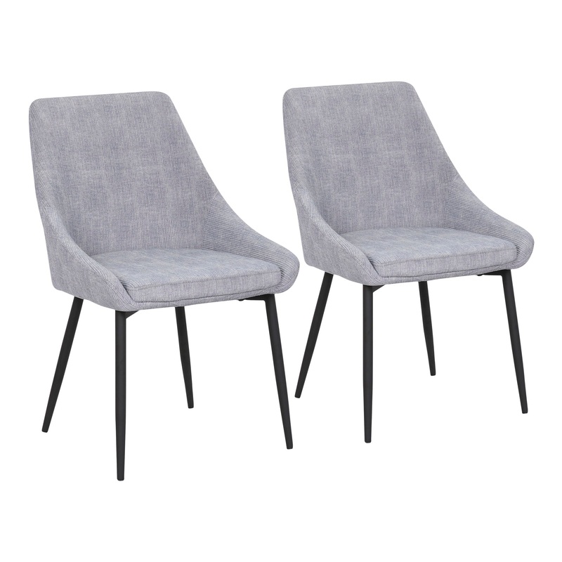 Diana – Contemporary Chair (Set of 2) – Black / Gray