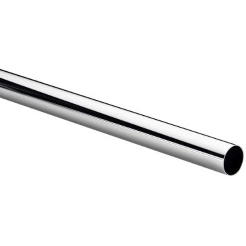 CHROMED WARDROBE TUBE DIAM 25MM LONG