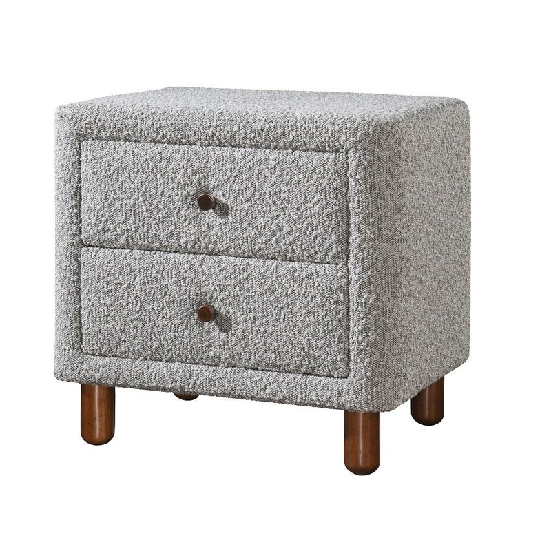 Cleo – Nightstand – Gray Boucle
