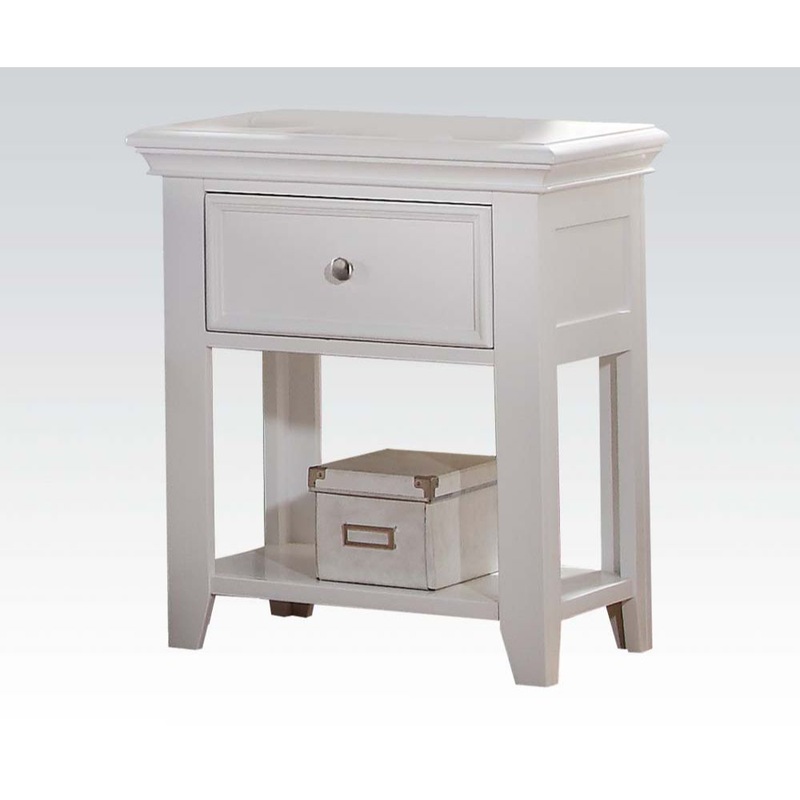 Lacey – Nightstand|White|2 Drawers|1 Drawer