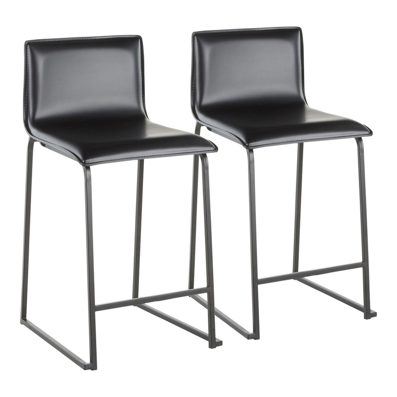 Mara – Upholstered Contemporary Counter Stool (Set of 2)