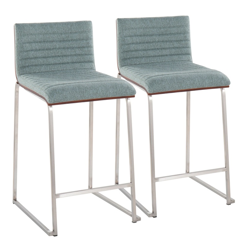 Mason Mara – Contemporary Fixed Height Counter Stool (Set of 2)