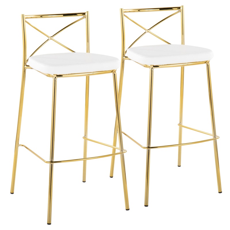Modern Charlotte – Contemporary Fixed Height Barstool (Set of 2)