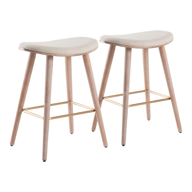 Saddle – Contemporary Counter Stool (Set of 2)