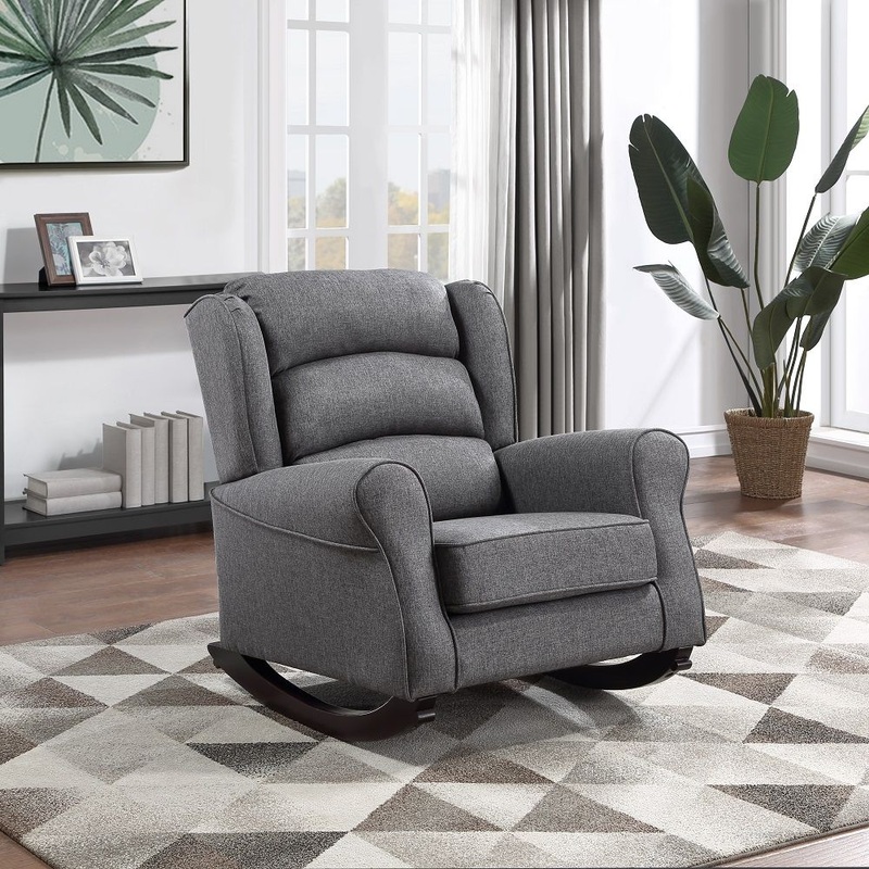 Fabien – Rocking Chair – Gray Fabric
