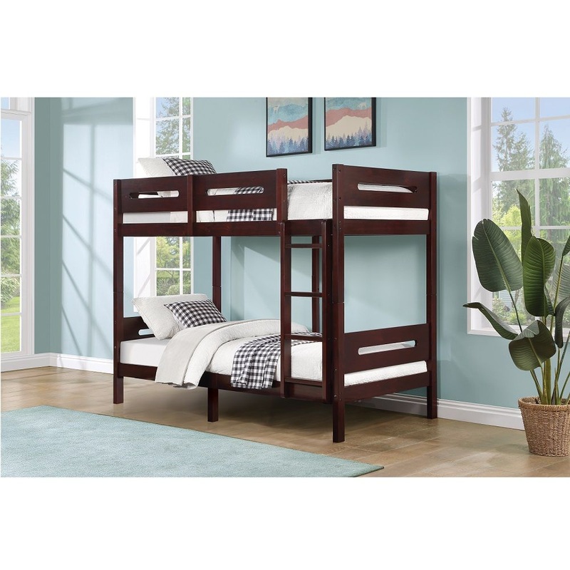 Nissa – Twin Over Twin Bunk Bed – Espresso