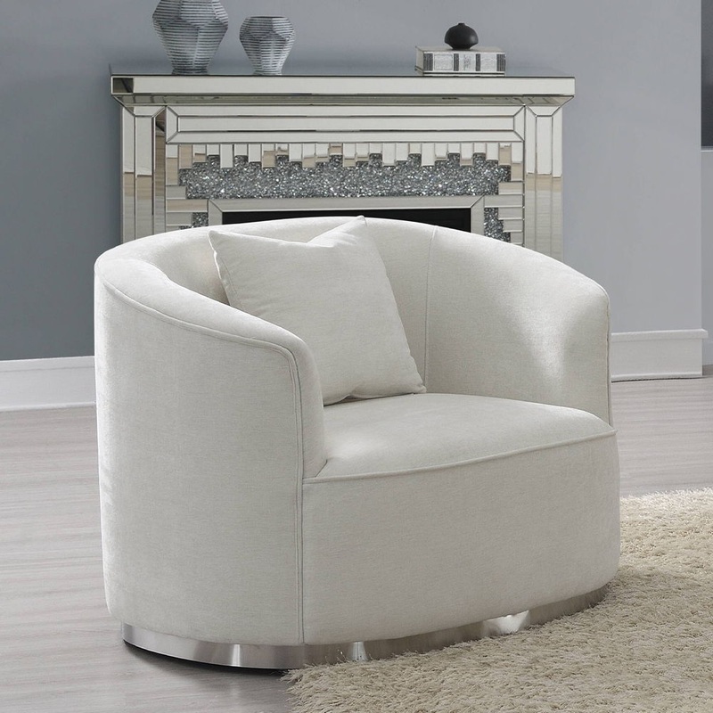 Odette – Chair With Pillow – Beige Chenille