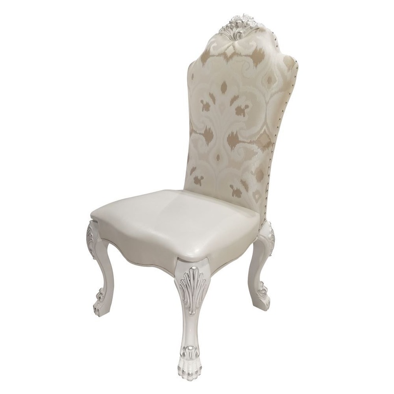 Dresden – Side Chair (Set of 2) – Fabric & Bone White