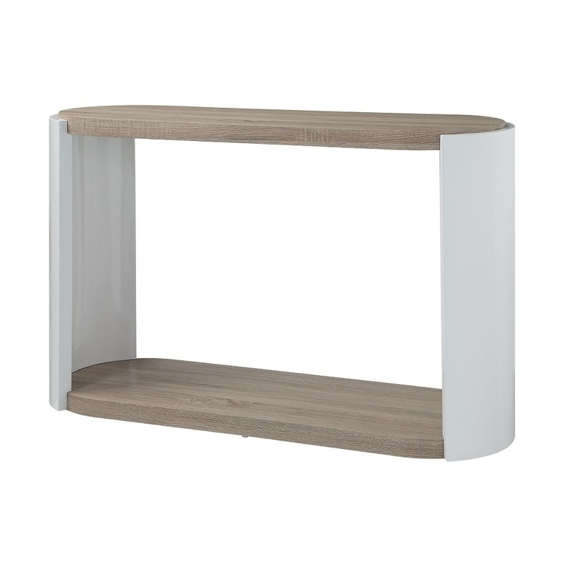 Zoma – Sofa Table – Oak & White High Gloss