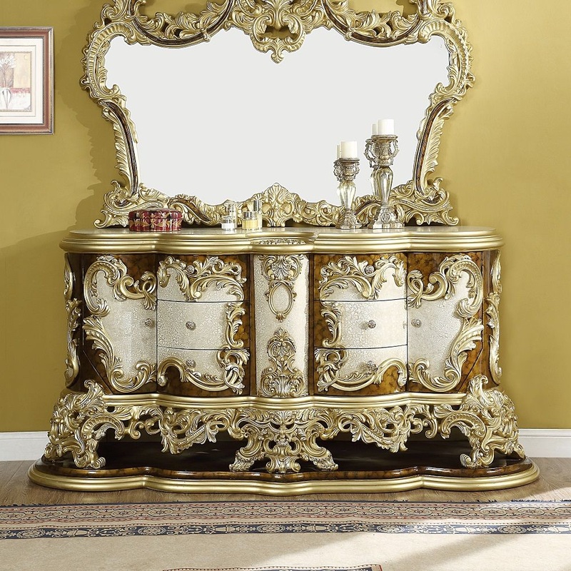 Desiderius – Dresser – Antique Gold & Hand Painted Brown