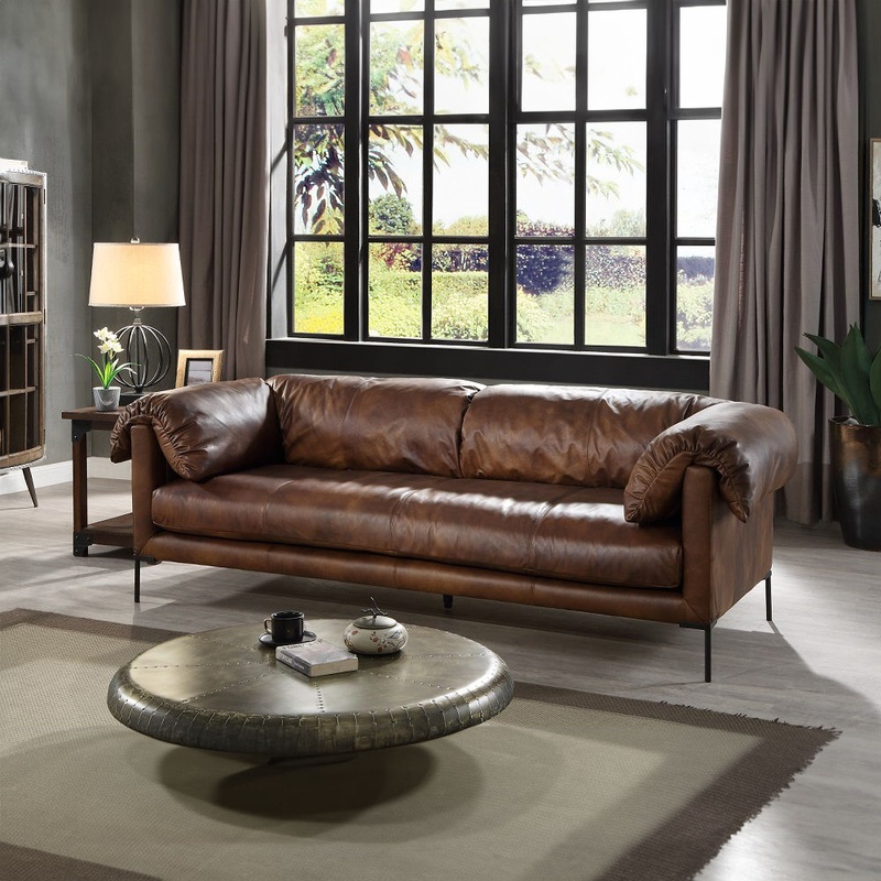 Jaron – Sofa – Mocha Top Grain Leather