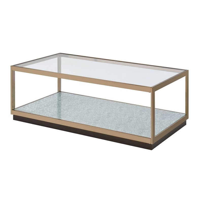 Kaia – Coffee Table – Glass & Gold