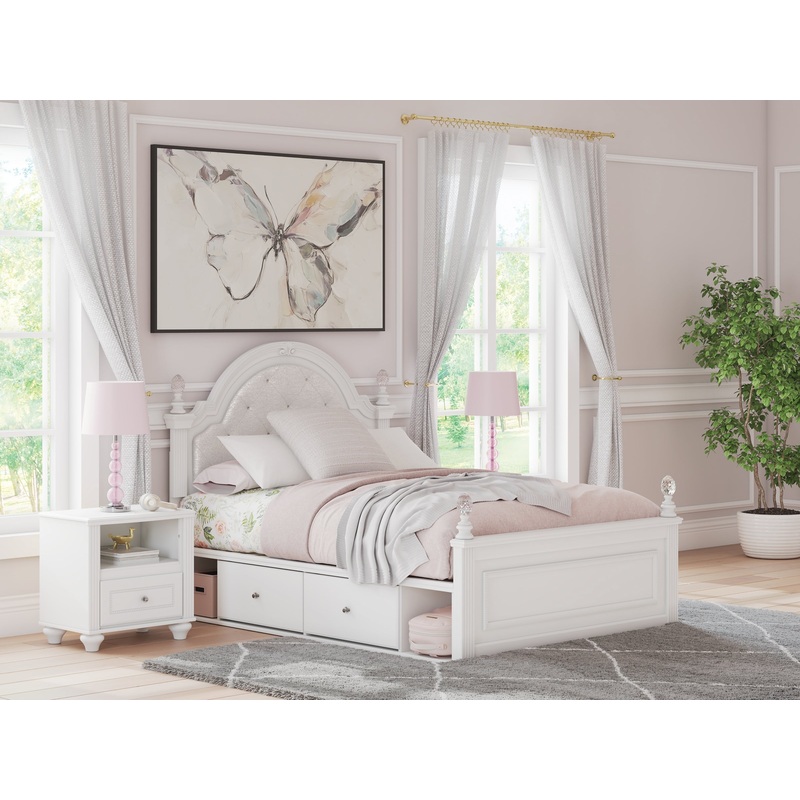 Kozlani Full Upholstered Panel Storage Bed